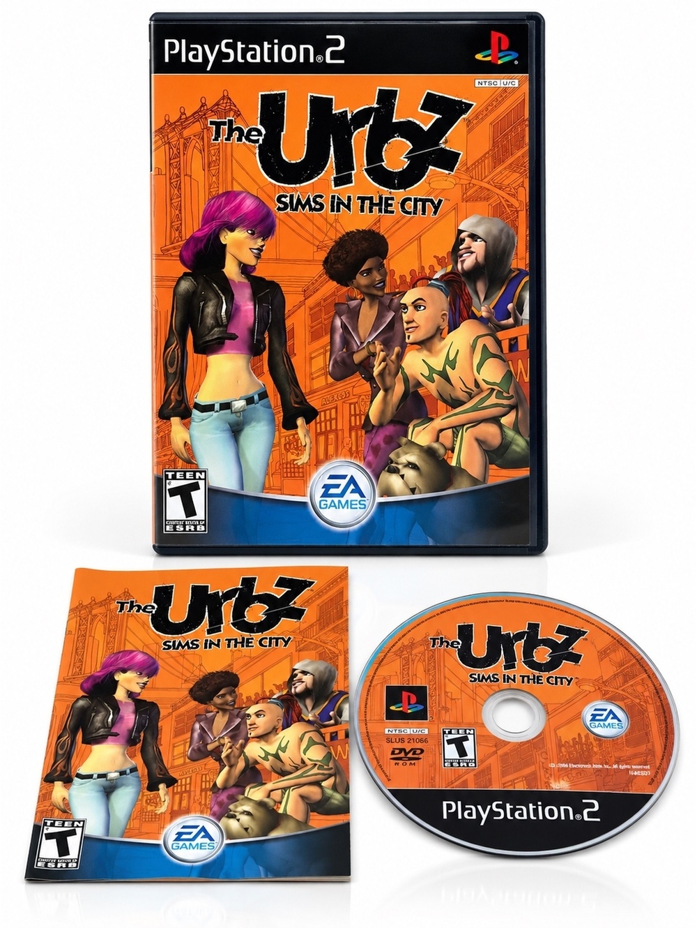 The Urbz Sims in the City PS2 PlayStation 2 Black Label CIB Complete 2004
